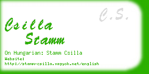 csilla stamm business card